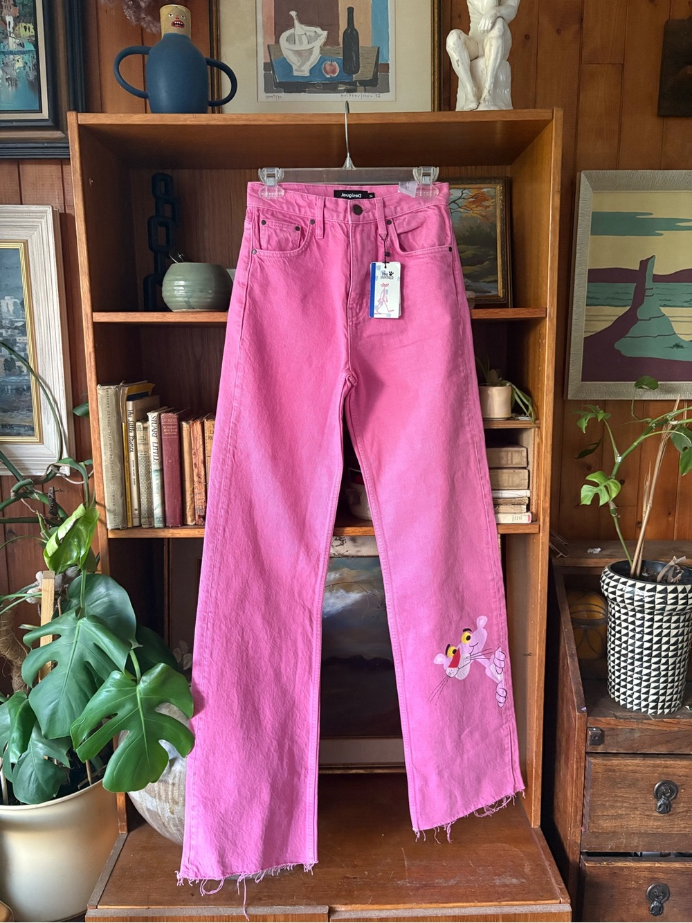 Desigual x Pink Panther Wide Leg High Rise NWT 34 0-2